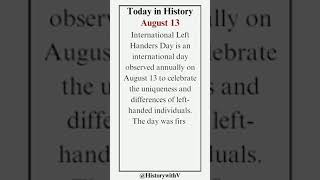 International Left Handers Day  August 13 [upl. by Nuhsyar]