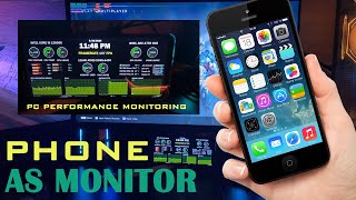 Use phone as PC Monitor  Sensor panelsecondary PC Performance Monitor [upl. by Massey]