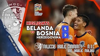 Highlights Belanda vs Bosnia Herzegovina  Fase Liga Grup A3  UEFA Nations League 20242025 [upl. by Elletnwahs]