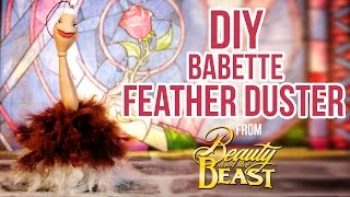 Disney FEATHER DUSTER  BABETTE FIFI PLUMETTE TUTORIAL from Beauty and the Beast ENGFR [upl. by Donelu]