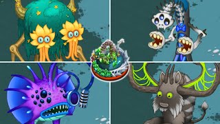 Mirror Bone Island  All Monsters Sounds amp Animations  My Singing Monsters [upl. by Nipsirc]