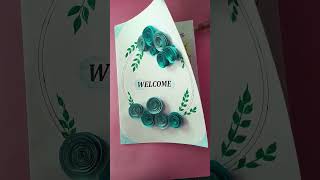 Handmade Welcome Cards  Handmade Invitation Cards  Card Making Ideas  Birthday Cards shorts [upl. by Slocum]