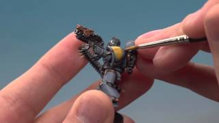 Warhammer 40000 Space Wolves  Painting a Grey Hunter [upl. by Marj]