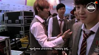 BANGTAN BOMB V is doing weird dance  BTS 방탄소년단 [upl. by Aicirtac240]