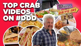 Top DDD Crab Videos of All Time with Guy Fieri  Diners DriveIns and Dives  Food Network [upl. by Adela]