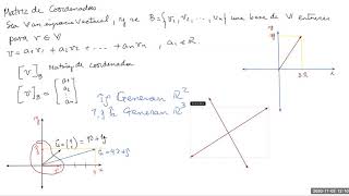 Matriz de coordenada y Matriz de Cambio de base [upl. by Martsen]