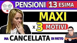 PENSIONI 💶 TREDICESIMA 2023 MAXI CANCELLATA ❗ BONUS 155€  DOPPIA RIVALUTAZIONE 176€ ARRETRATI [upl. by Diad]