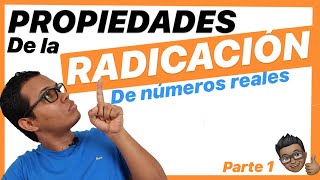 PROPIEDADES DE LA RADICACIÓN DE NÚMEROS REALES 😏 Lo básico  EJEMPLOS  😱 Parte 1 [upl. by Gareth582]