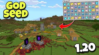 🔥God Seed For Minecraft Bedrock And Pocket Edition  Seed Minecraft 120 [upl. by Mahmoud]