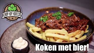 Koken met bier  Stoofvlees Westmalle Dubbel [upl. by Kitti]