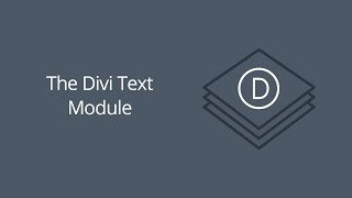 The Divi Text Module [upl. by Lienaj]