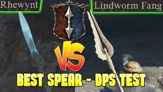 Dragons Dogma 2 Rhewynt vs Lindworm Fang Best Spear Duospear Mystic Spearhand DPS Test Weapon [upl. by Niletak]