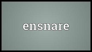 Ensnare Meaning [upl. by Zzabahs]