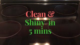 How to clean glass stove top  Glass Cook Top Cleaning Clean cook top in 5 mins using baking soda [upl. by Julee]