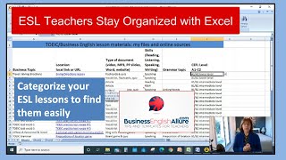 Reuse ESL Lessons Easily with CrossReference Excel File [upl. by Kreit]