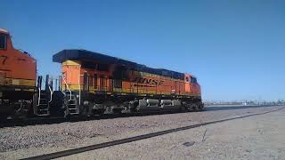 EB BNSF Loaded Ballast Train Feat Duo Rear DPUs At Daggett Ca bigbossrailfanner [upl. by Anitsihc229]