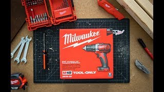 Brand new tooldemotuesday  Milwaukee 260620 M18 18V Compact 12quot Drill Driver [upl. by Aynad]