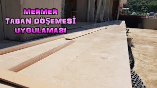 MERMER DÖŞEME UYGULAMASI  HARÇ VE KARIŞIM ORANLARI NASIL OLMALIDIR   DÜKKAN ÖNÜ MERMER UYGULAMASI [upl. by Onirefez]