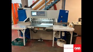 2004 Wohlenberg 115 paper guillotine for sale Gab Supplies Ltd [upl. by Ennaeirrac]