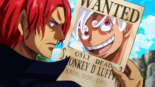 Reacción de Shanks al saber la nueva recompensa de Luffy después de Egghead  One Piece [upl. by Yllil]