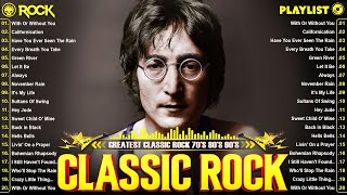 Best Classic Rock Songs 70s 80s 90s Guns N Roses Aerosmith Bon Jovi Metallica Queen ACDC U2 [upl. by Neelear]