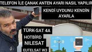 Telefon ile çanak anten ayarı nasıl yapılır çanakayarı antenayarı uyduayarı [upl. by Eldnik]