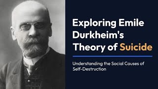 Emile Durkheims Theory of Suicide [upl. by Adnawaj]