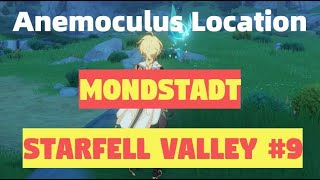 Anemoculus 363 Location Mondstadt Starfell Valley 9  Genshin Impact [upl. by Erusaert]