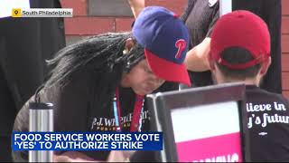 Majority of Aramark workers vote to authorize strike against operations at Citizens Bank Park [upl. by Nywde218]