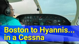 Small Plane Thrill Ride from Boston Logan BOS to Hyannis HYA [upl. by Shara]