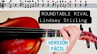 ROUNDTABLE RIVAL Lindsey Stirling  PARTITURA VIOLÍN  AUDIO [upl. by Trimble]