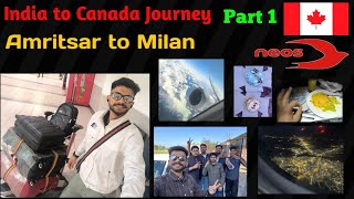 🇨🇦Part 1  India to Canada journey via Neos airline  Premium Economy [upl. by Eissehc828]