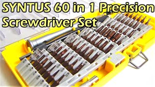 SYNTUS 60 in 1 Precision Screwdriver Tool Set Review [upl. by Gustavo]