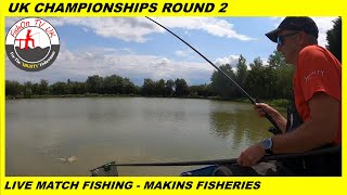 UK Championships Round 2  Makins Fisheries  Live Match Fishing [upl. by Nairbo329]