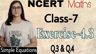 Class 7 NCERT Maths Ex 43 Part3 Q3 amp Q4  New Syllabus CBSE [upl. by Oettam]