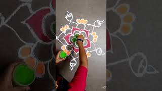 simplerangolidesign beautifulkolam small simple [upl. by Tireb485]