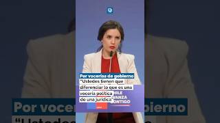 Ministra Vallejo “Ustedes tienen que diferenciar lo que es una vocería política de una jurídica” [upl. by Yttak306]