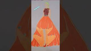 Fashion illustration idea for beginners Dress Design shorts fashion farjanadrawingacademy [upl. by Ablasor]