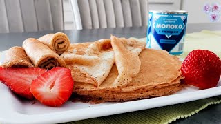 Sehr leckere russische Blini  очень вкусные Блинчики на кипятке [upl. by Ahterahs]