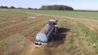 marshall 702 spreading slurry drone video [upl. by Rutan74]