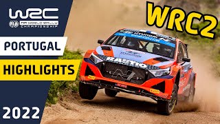 WRC Rally Highlights  WRC Vodafone Rally de Portugal 2022  WRC2 Saturday [upl. by Ahtimat]