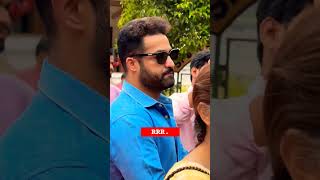 jrntr at Obul Reddy Public School Jubilee Hills to cast his vote  telangana universe rrr [upl. by Adnalay557]