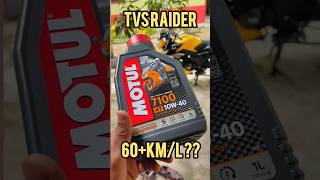 🤔Good Or Bad for TVS Raider milagetest motul tvs [upl. by Emmons]