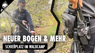 NEUER BOGEN amp ParcourGÜRTEL 🏹 40 Meter Schießplatz im Waldcamp 🏕️ [upl. by Alessandra]