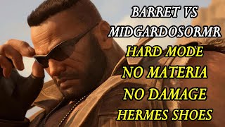 FFVII Rebirth Barret Vs Midgardsormr No Damage No Materia Hard Mode PS5 Pro [upl. by Ramas]