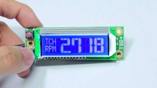 Digital Tachometer and Speedmeter Big Font on LCD HD44780 デカ文字 自作タコメータ スピードメータ [upl. by Hsekar]