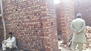 Ground Floor Bricks work of a 1 kanal House in HBFC Society Lahore by Al Mubarak Engineering [upl. by Netsrik]