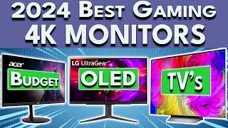 Best 4K Gaming Monitor 2024  Budget OLED amp TV 4K Gaming Monitors [upl. by Fidel661]