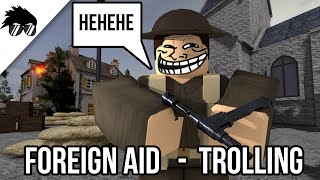 Roblox D Day Trolling around with Foreign Aid And Knife [upl. by Unni]