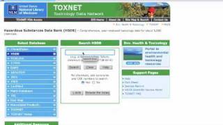 How to navigate ToxNet [upl. by Ailaroc]